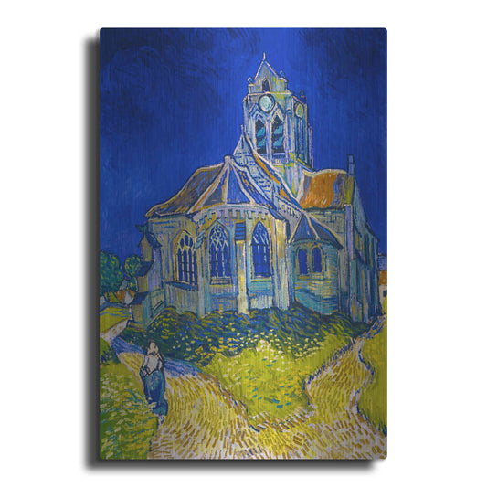 Luxe Metal Art 'The Church In Auvers-Sur-Oise, View From The Chevet' by Vincent Van Gogh, Metal Wall Art