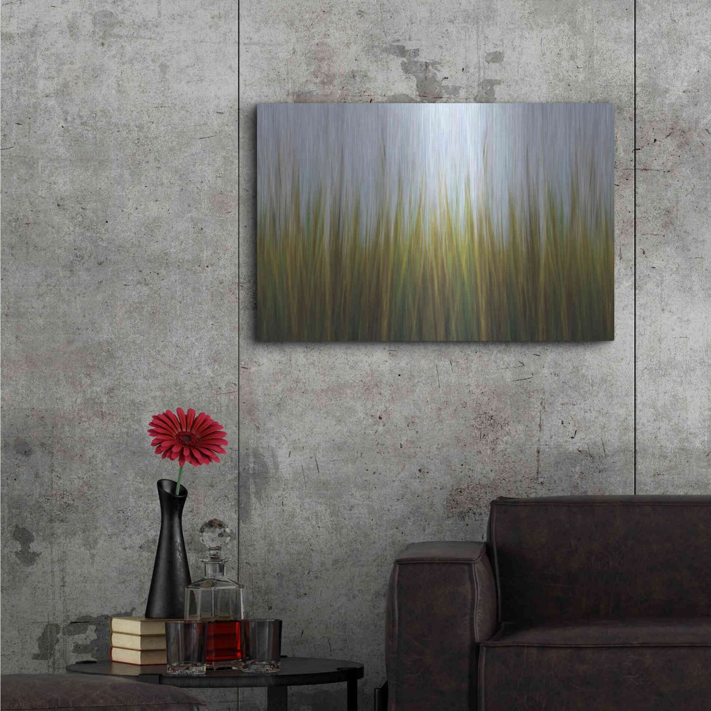 Luxe Metal Art 'Sea Grass Canvas' by Katherine Gendreau, Metal Wall Art,36x24