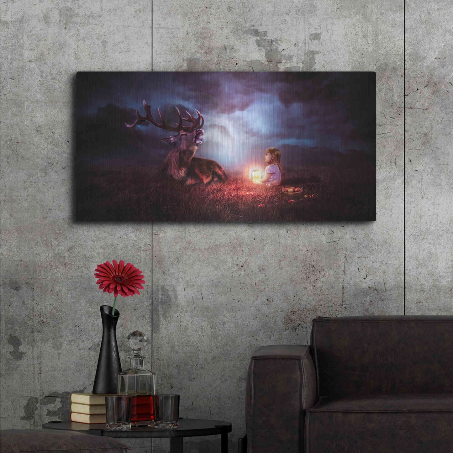 Luxe Metal Art 'Call of the Wild' by Alan, Metal Wall Art,48x24