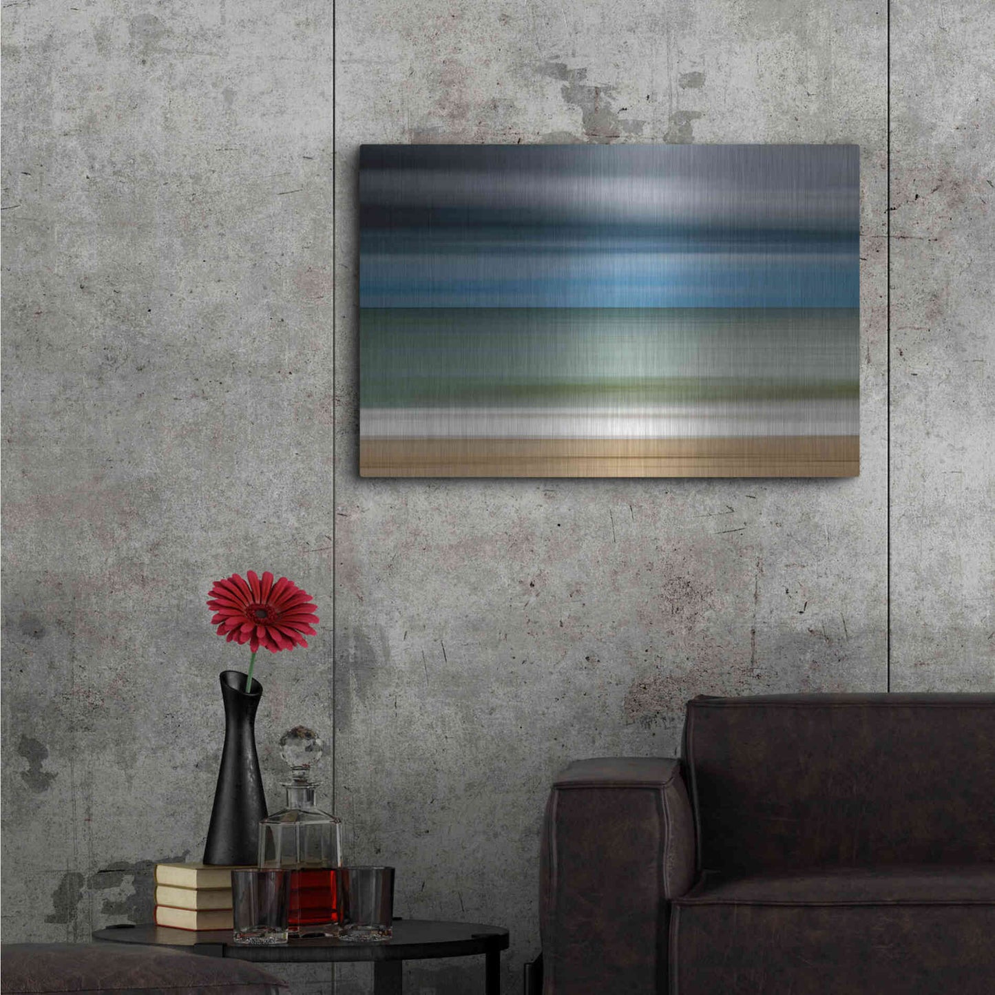 Luxe Metal Art 'Ocean Storm' by Katherine Gendreau, Metal Wall Art,36x24