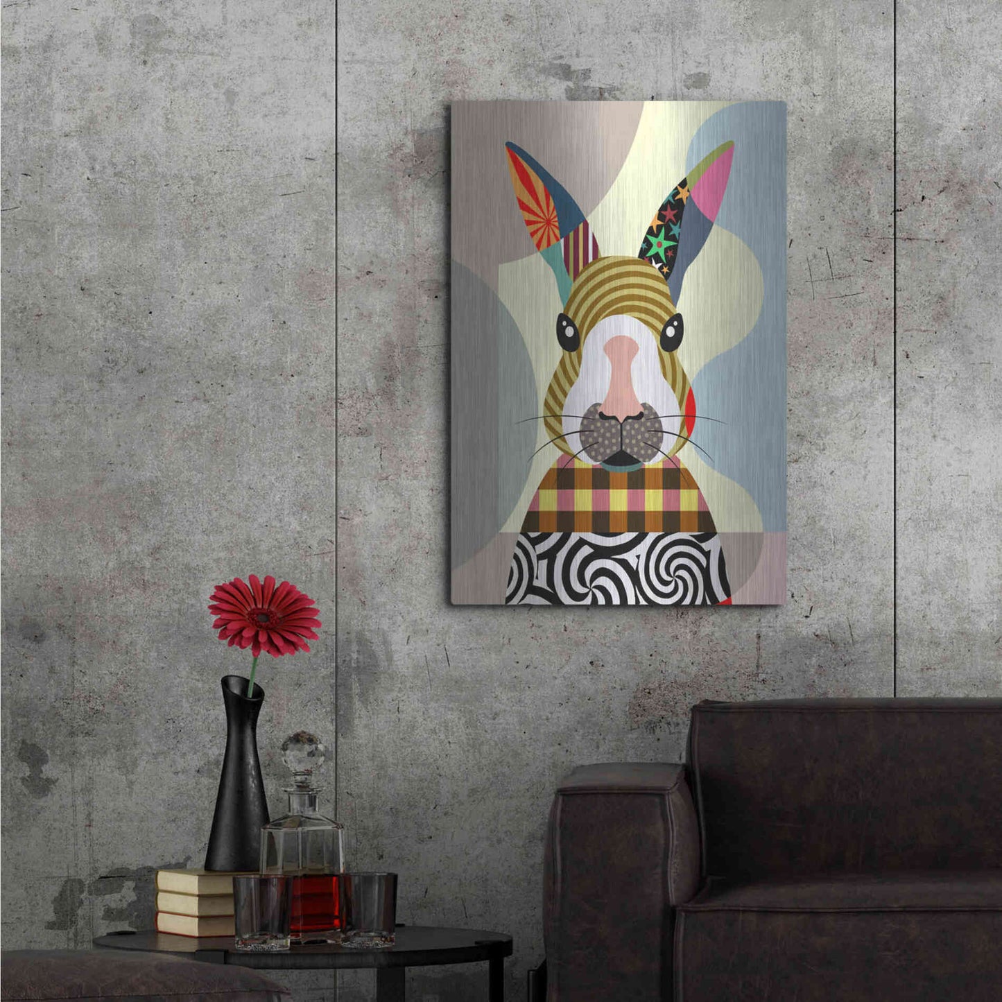 Luxe Metal Art 'Sexy Bunny' by Lanre Adefioyue, Metal Wall Art,24x36