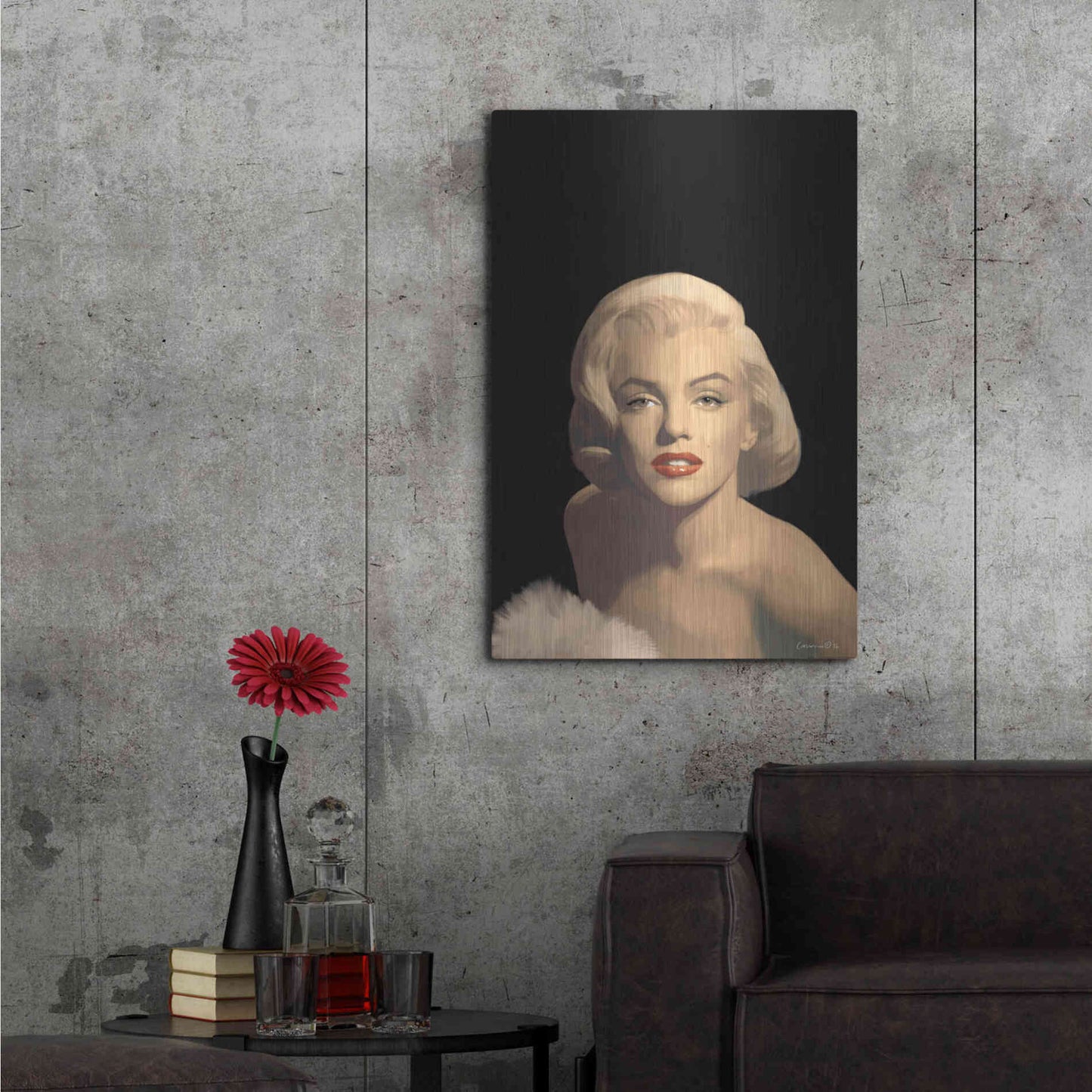 Luxe Metal Art 'Classic Beauty In Black' by Chris Consani, Metal Wall Art,24x36