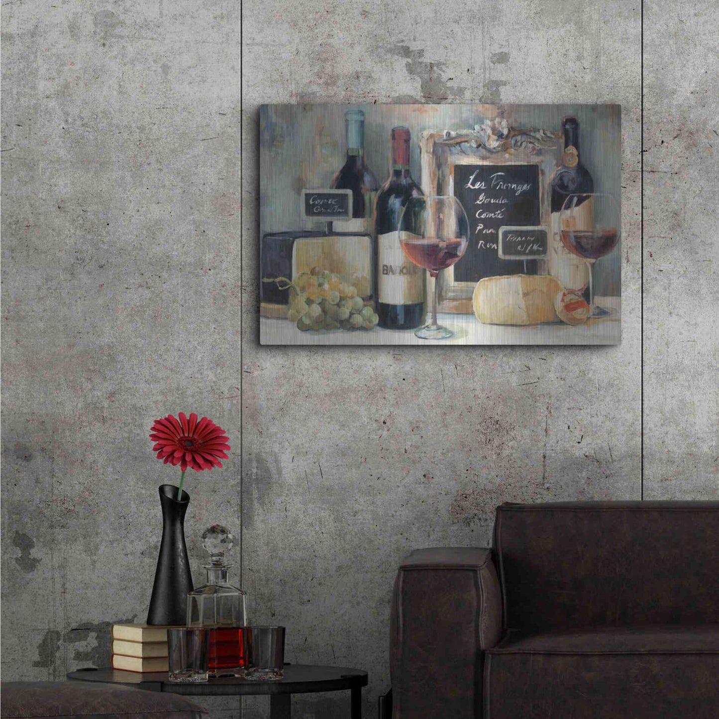 Luxe Metal Art 'Les Fromages' by Marilyn Hageman, Metal Wall Art,36x24