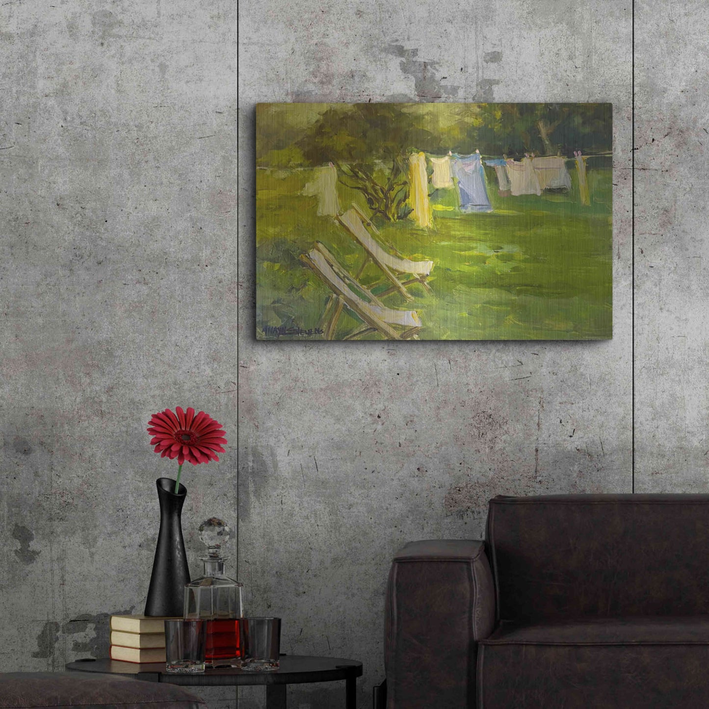 Luxe Metal Art 'French Lundry' by Allayn Stevens, Metal Wall Art,36x24