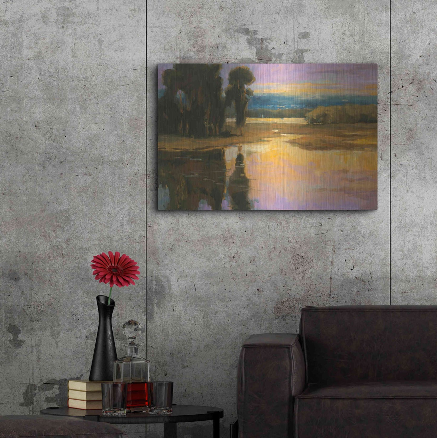 Luxe Metal Art 'Peaceful 1' by Allayn Stevens, Metal Wall Art,36x24
