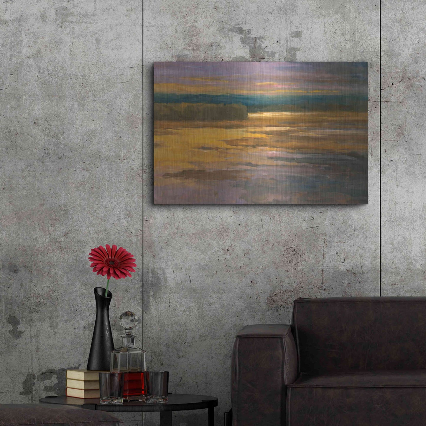 Luxe Metal Art 'Peaceful 2' by Allayn Stevens, Metal Wall Art,36x24