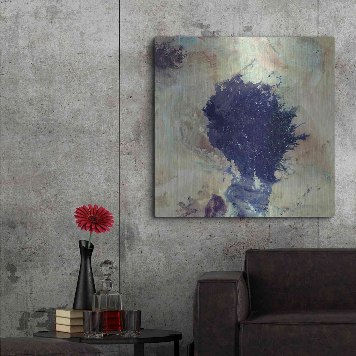 Luxe Metal Art 'Earth As Art: Lava Field' Metal Wall Art,36x36