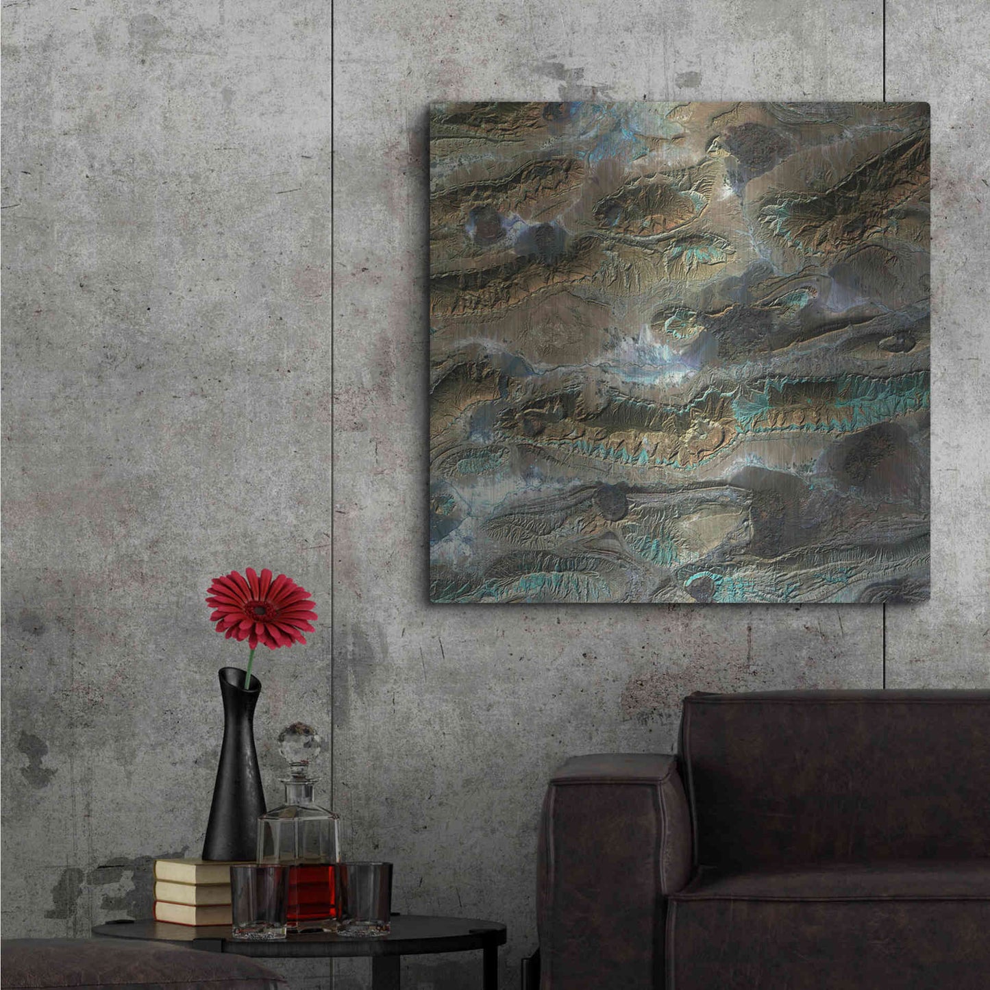 Luxe Metal Art 'Earth As Art: Salt Glaciers' Metal Wall Art,36x36