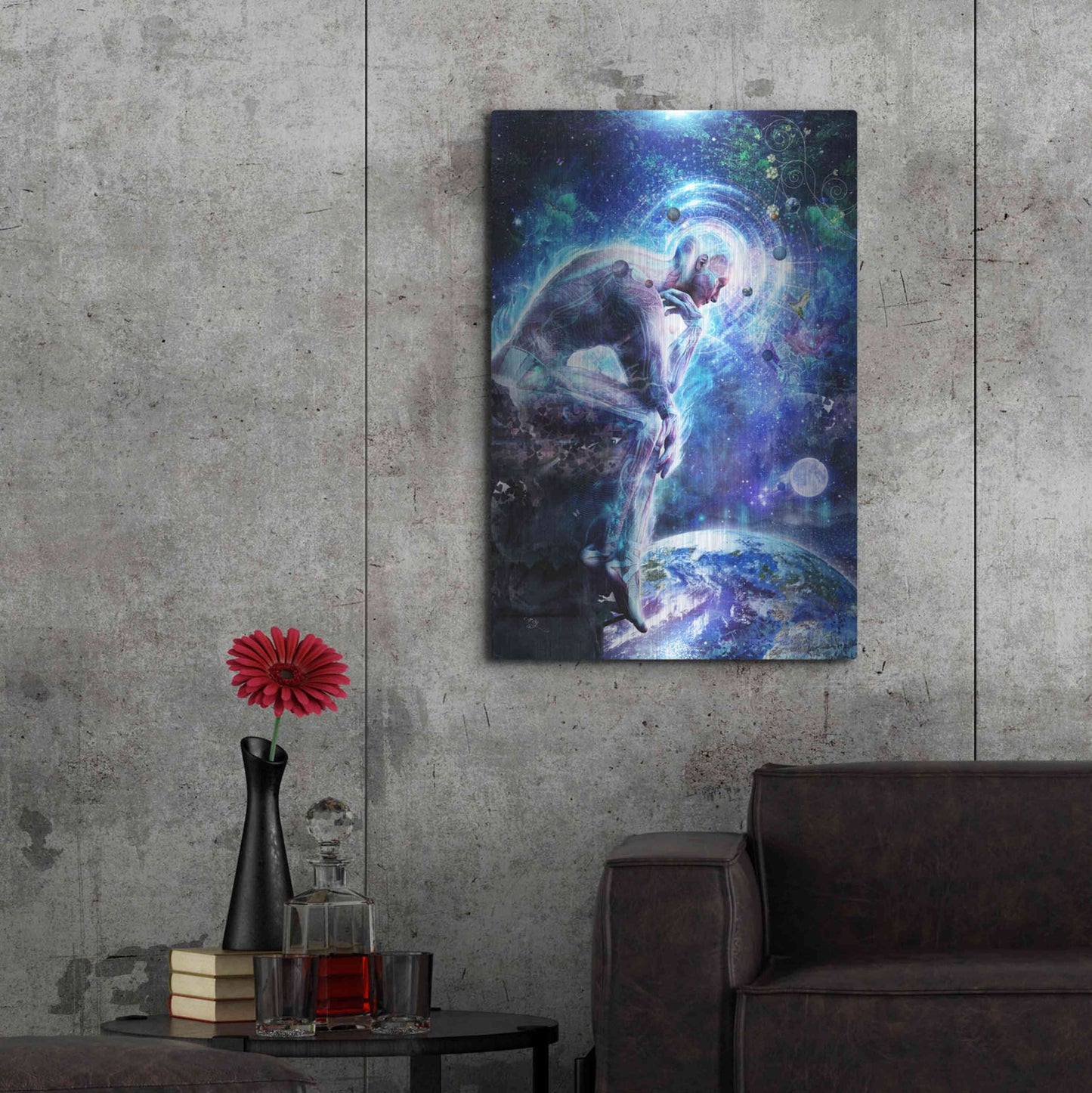 Luxe Metal Art 'The Mystery of Ourselves' by Cameron Gray, Metal Wall Art,24x36