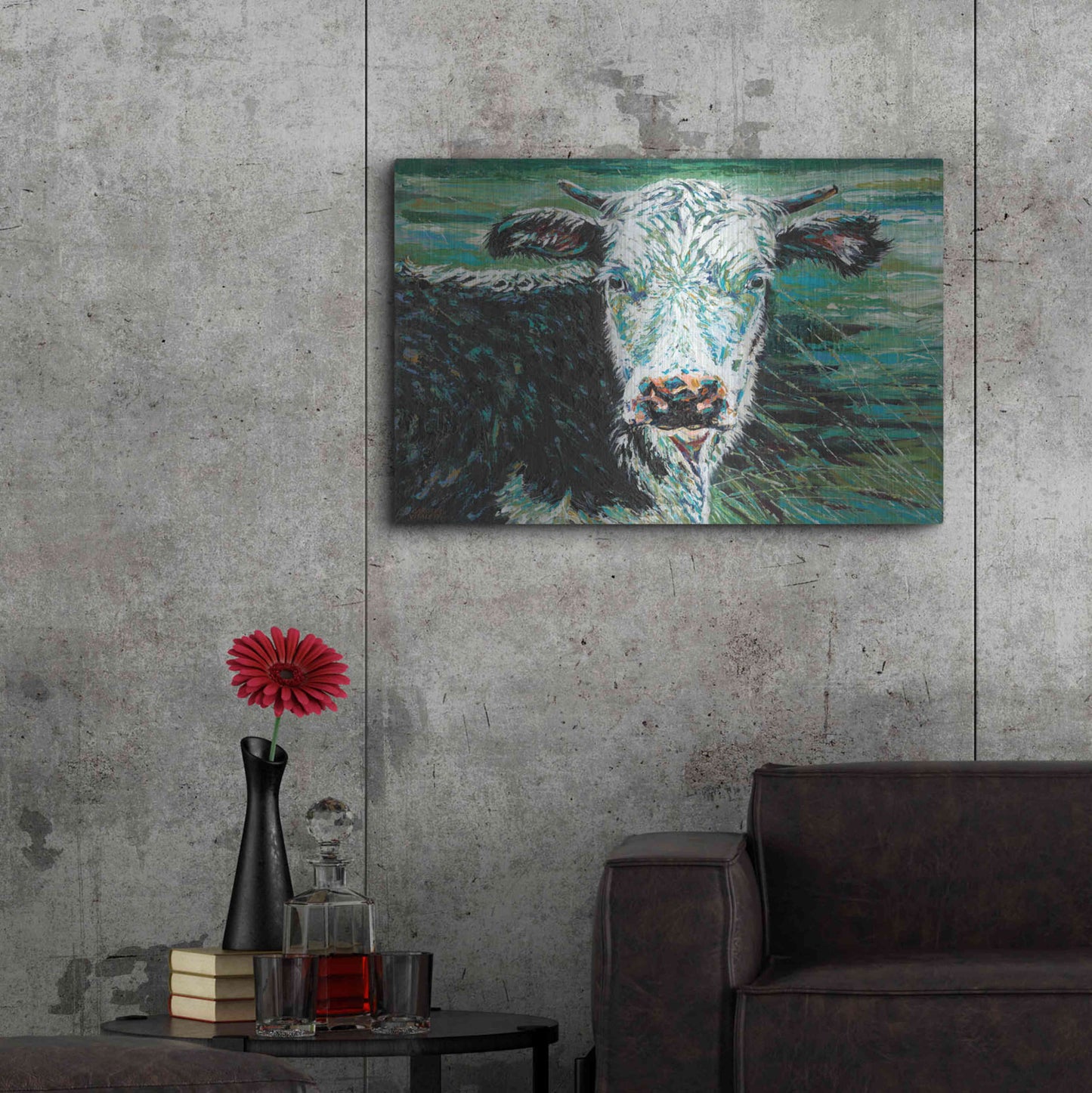 Luxe Metal Art 'Marshland Cow I' by Carolee Vitaletti Metal Wall Art,36x24