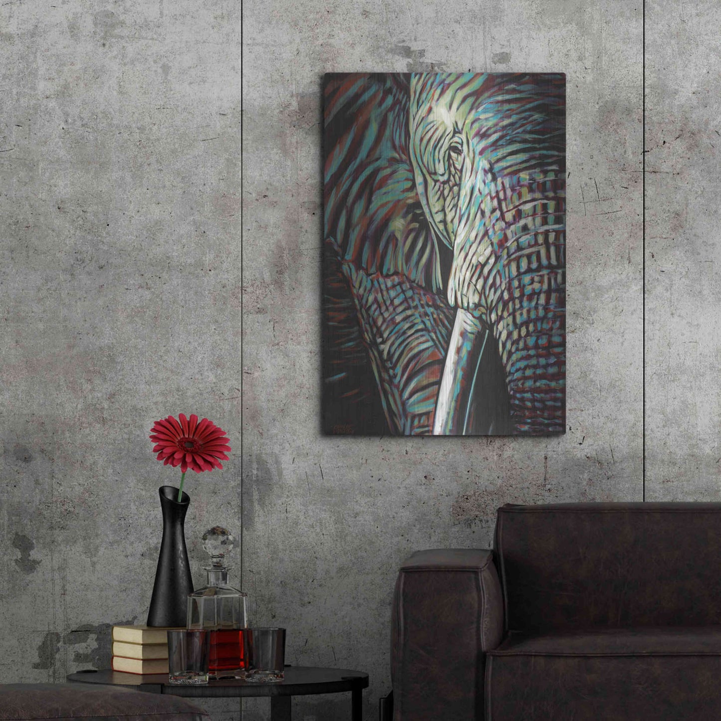 Luxe Metal Art 'Powerful Wildlife I' by Carolee Vitaletti Metal Wall Art,24x36