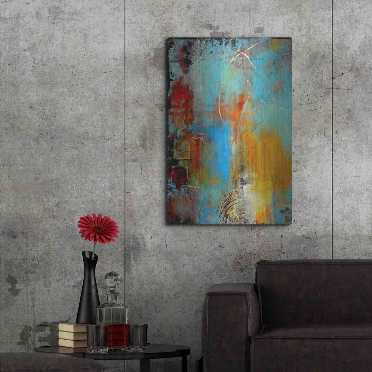 Luxe Metal Art 'Detour 84 I' by Erin Ashley Metal Wall Art,24x36