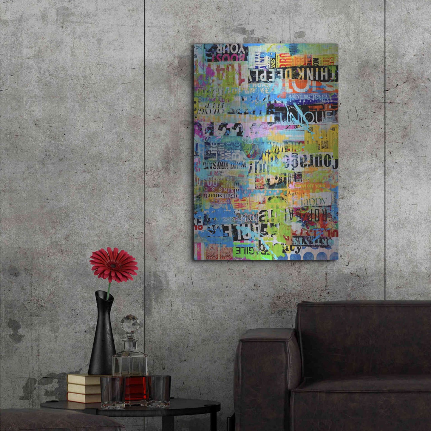 Luxe Metal Art 'Metro Mix 33 II' by Erin Ashley Metal Wall Art,24x36