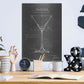 Luxe Metal Art 'Barware Blueprint V' by Ethan Harper Metal Wall Art,12x16