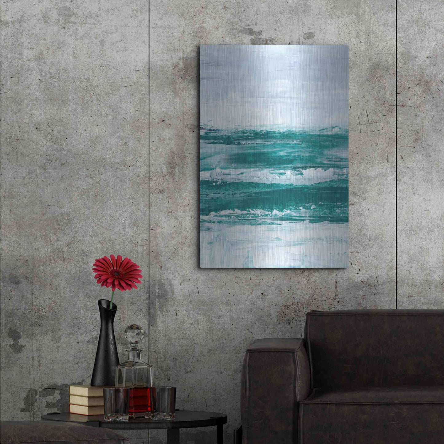 Luxe Metal Art 'Choppy Waters I' by Ethan Harper Metal Wall Art,24x36