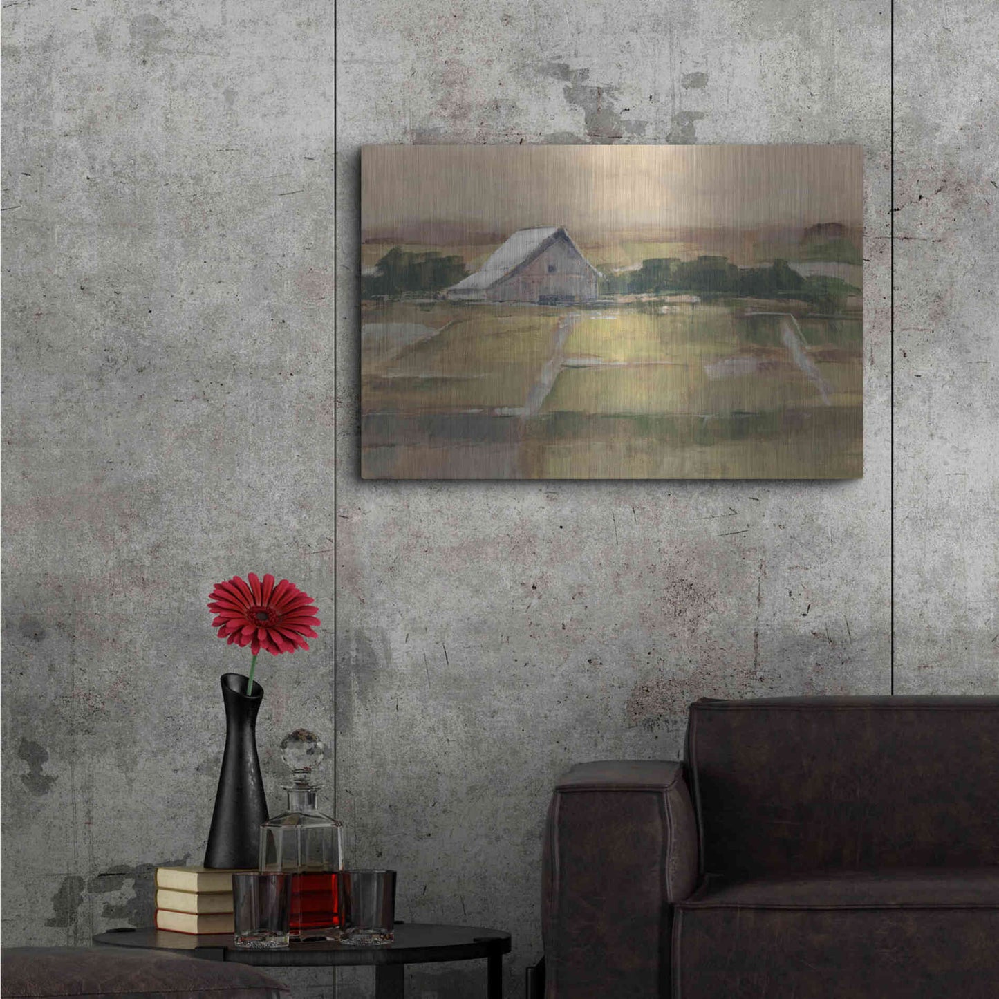 Luxe Metal Art 'Rural Sunset II' by Ethan Harper Metal Wall Art,36x24