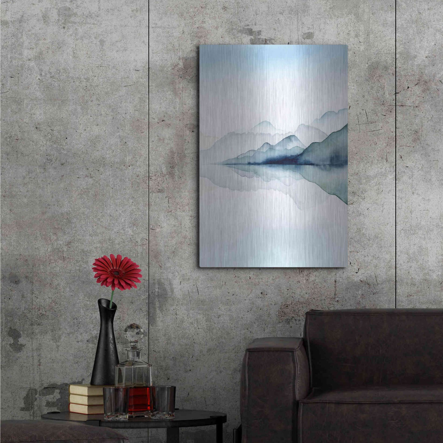 Luxe Metal Art 'Glacial II' by Grace Popp Metal Wall Art,24x36