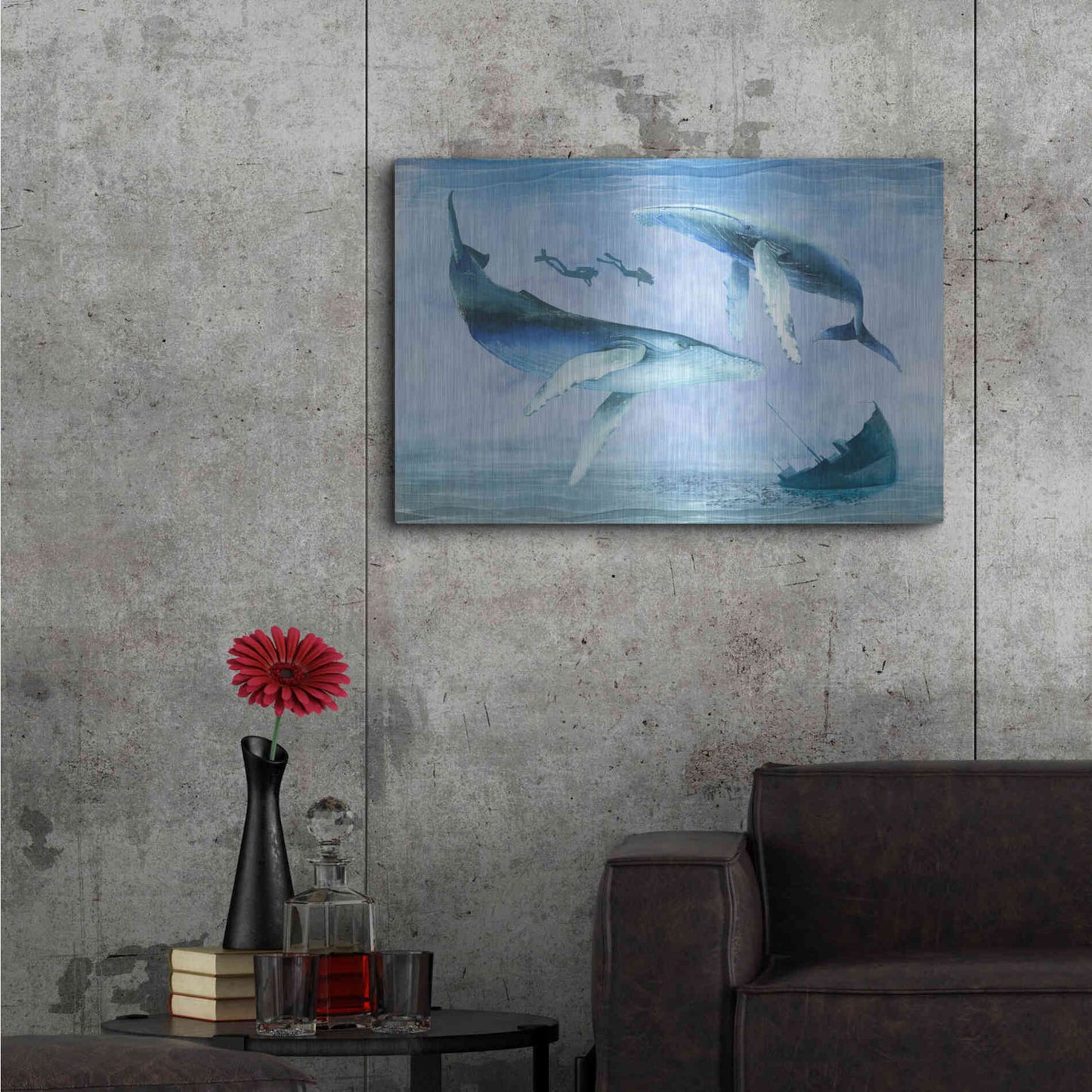 Luxe Metal Art 'Ocean Adventure Collection A' by Grace Popp Metal Wall Art,36x24