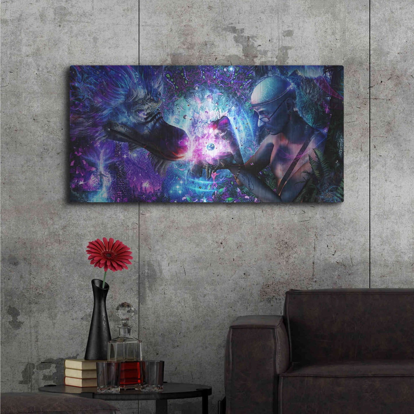 Luxe Metal Art 'A Spirit's Silent Cry' by Cameron Gray, Metal Wall Art,48x24