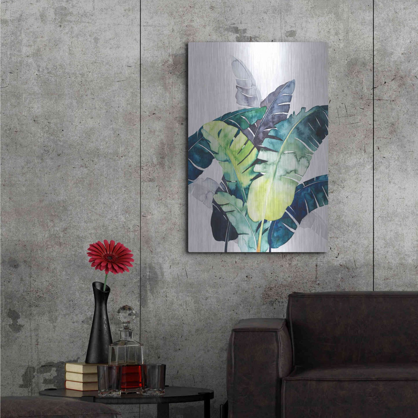 Luxe Metal Art 'Twilight Palms II' by Grace Popp Metal Wall Art,24x36