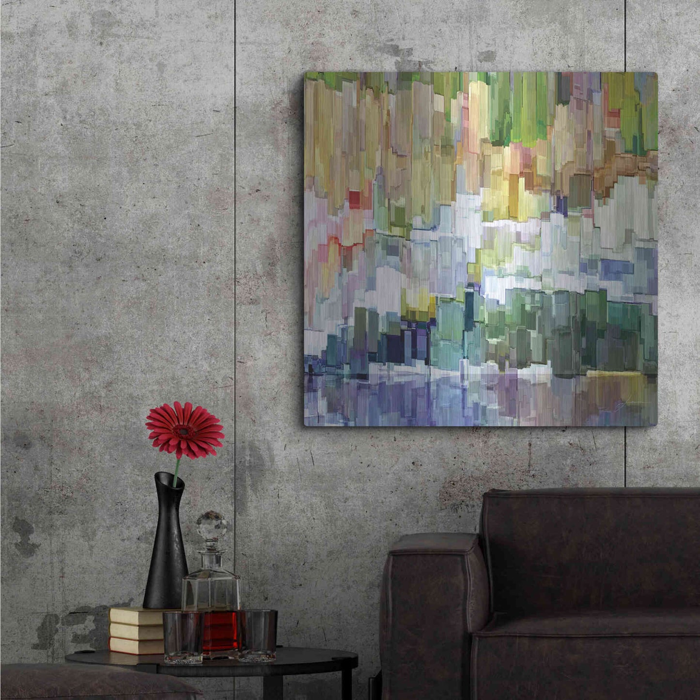 Luxe Metal Art 'Glacier Bay III' by James Burghardt, Metal Wall Art,36x36