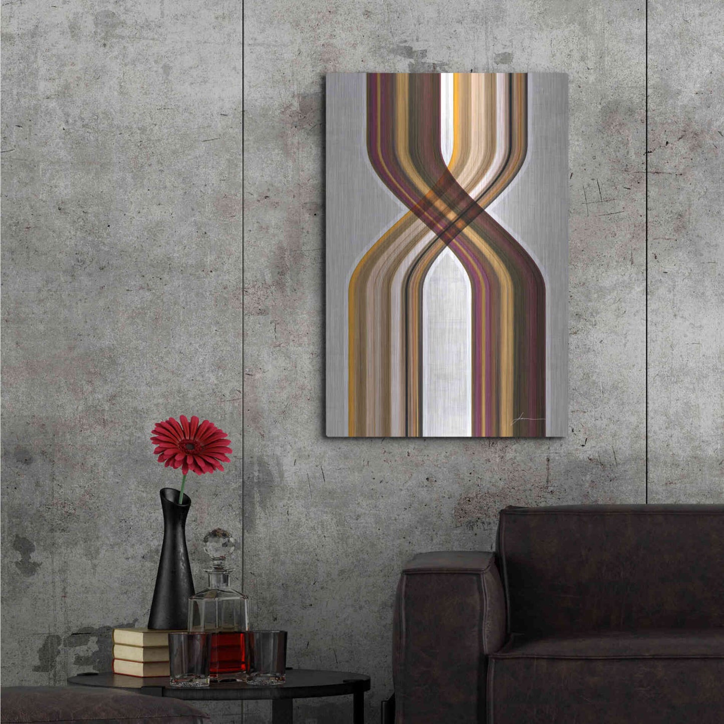 Luxe Metal Art 'Modern Dance III' by James Burghardt, Metal Wall Art,24x36