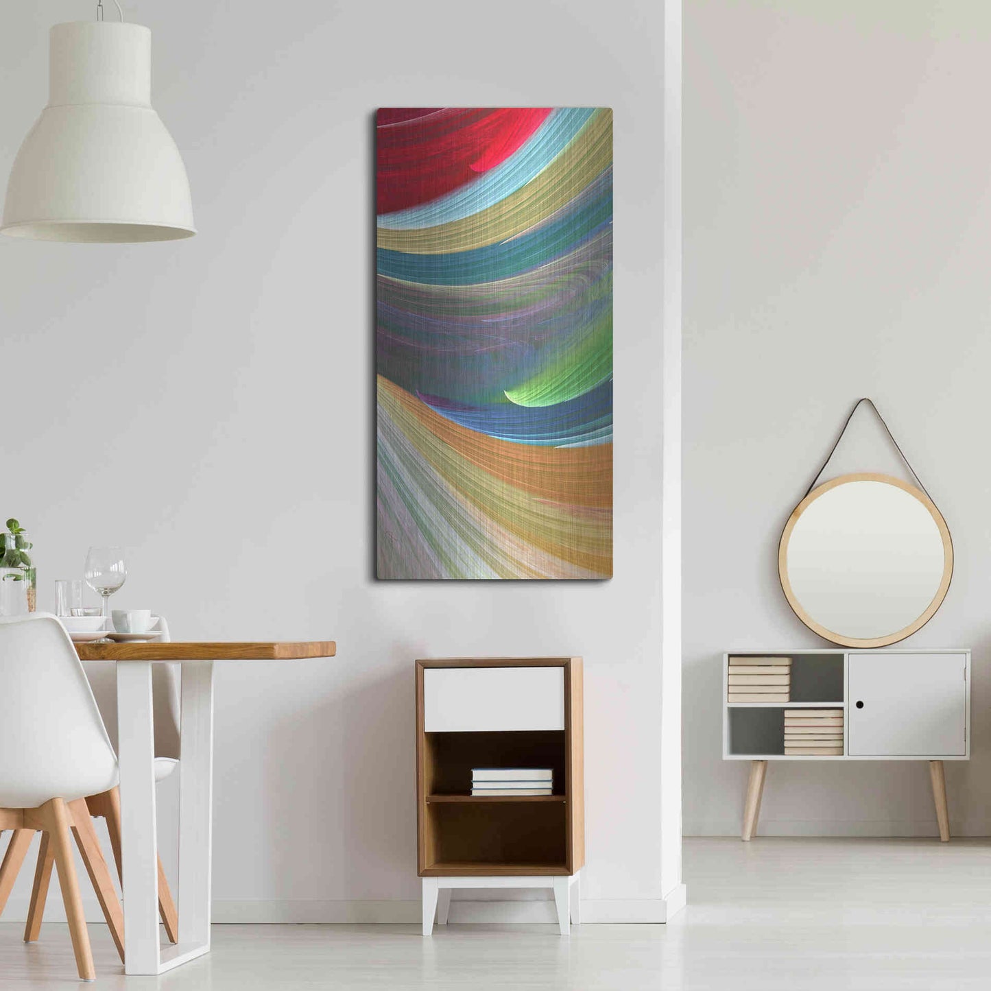 Luxe Metal Art 'Wind Waves III' by James Burghardt, Metal Wall Art,24x48