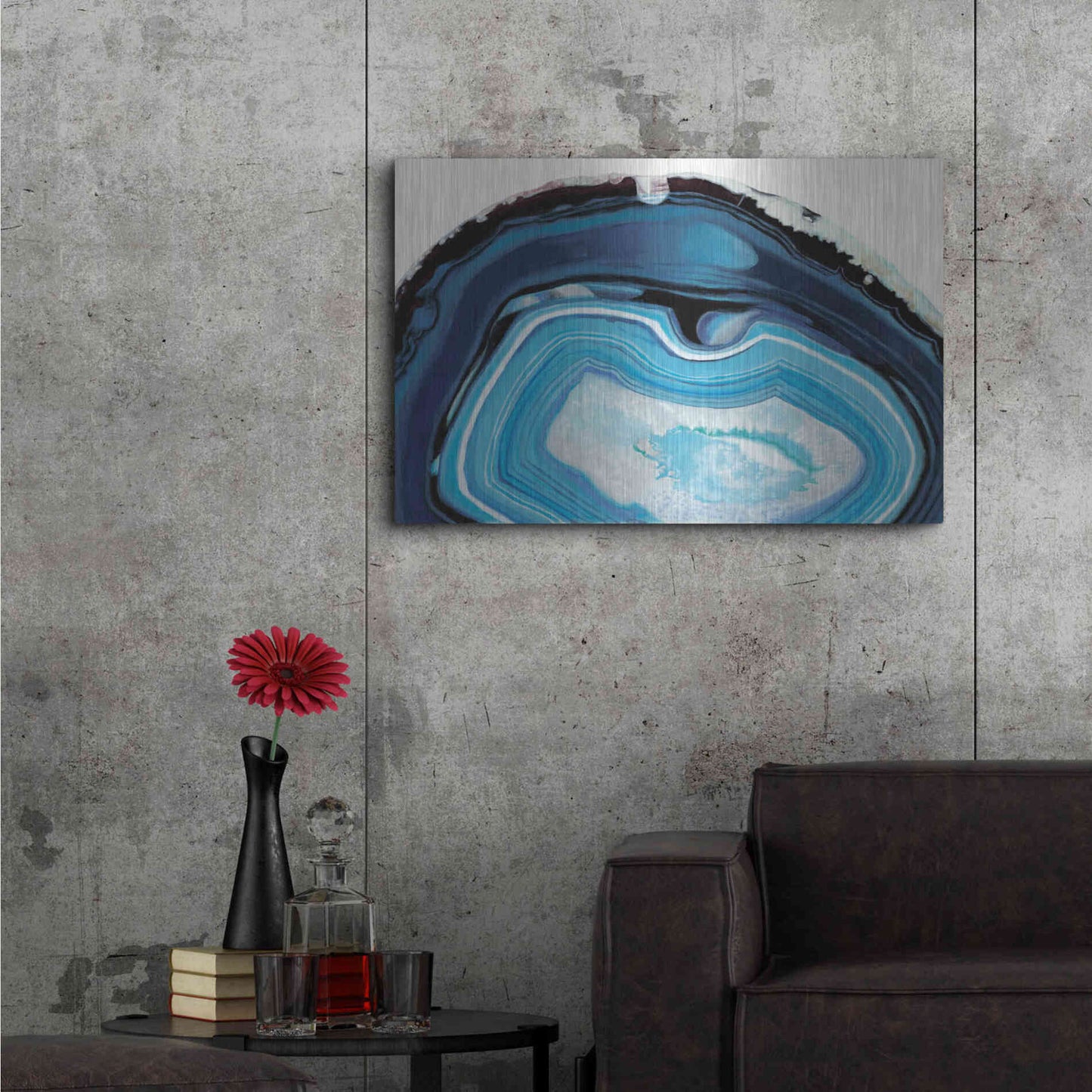 Luxe Metal Art 'Agate Studies I' by Naomi McCavitt, Metal Wall Art,36x24