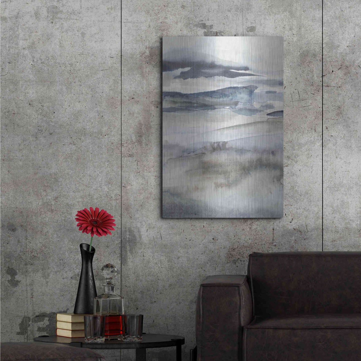 Luxe Metal Art 'Neutral Salt Spray I' by Victoria Borges Metal Wall Art,24x36
