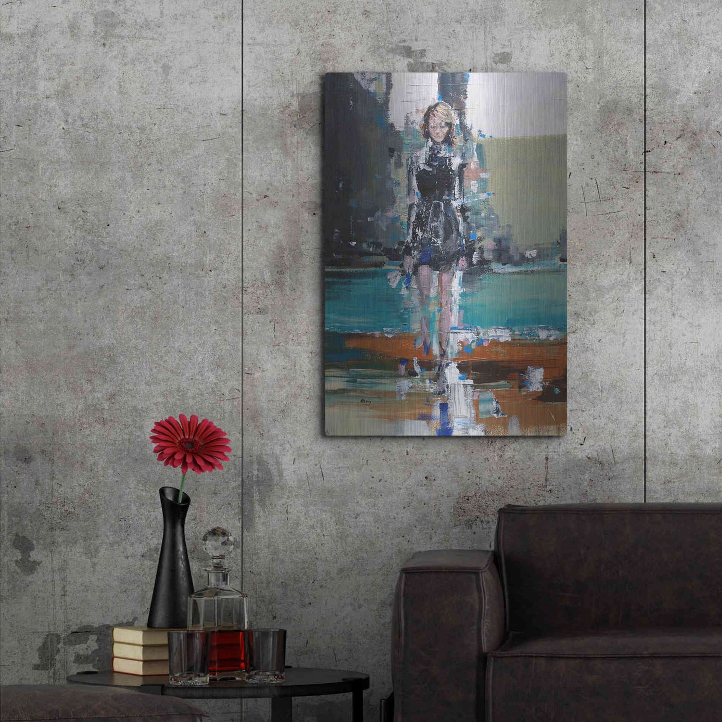 Luxe Metal Art '5 PM' by Oscar Alvarez Pardo, Metal Wall Art,24x36