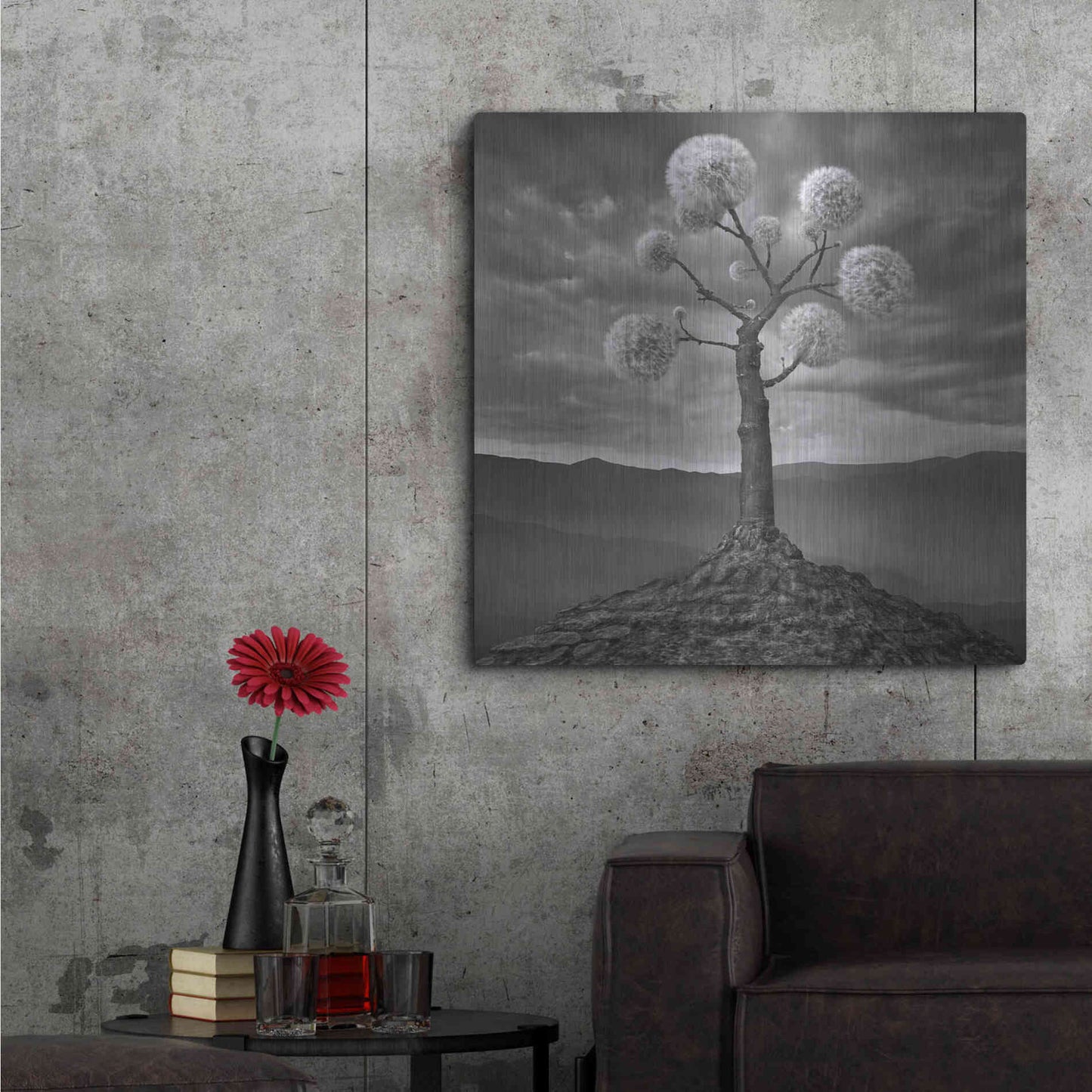 Luxe Metal Art 'Dandelion' by Dariusz Klimczak, Metal Wall Art,36x36