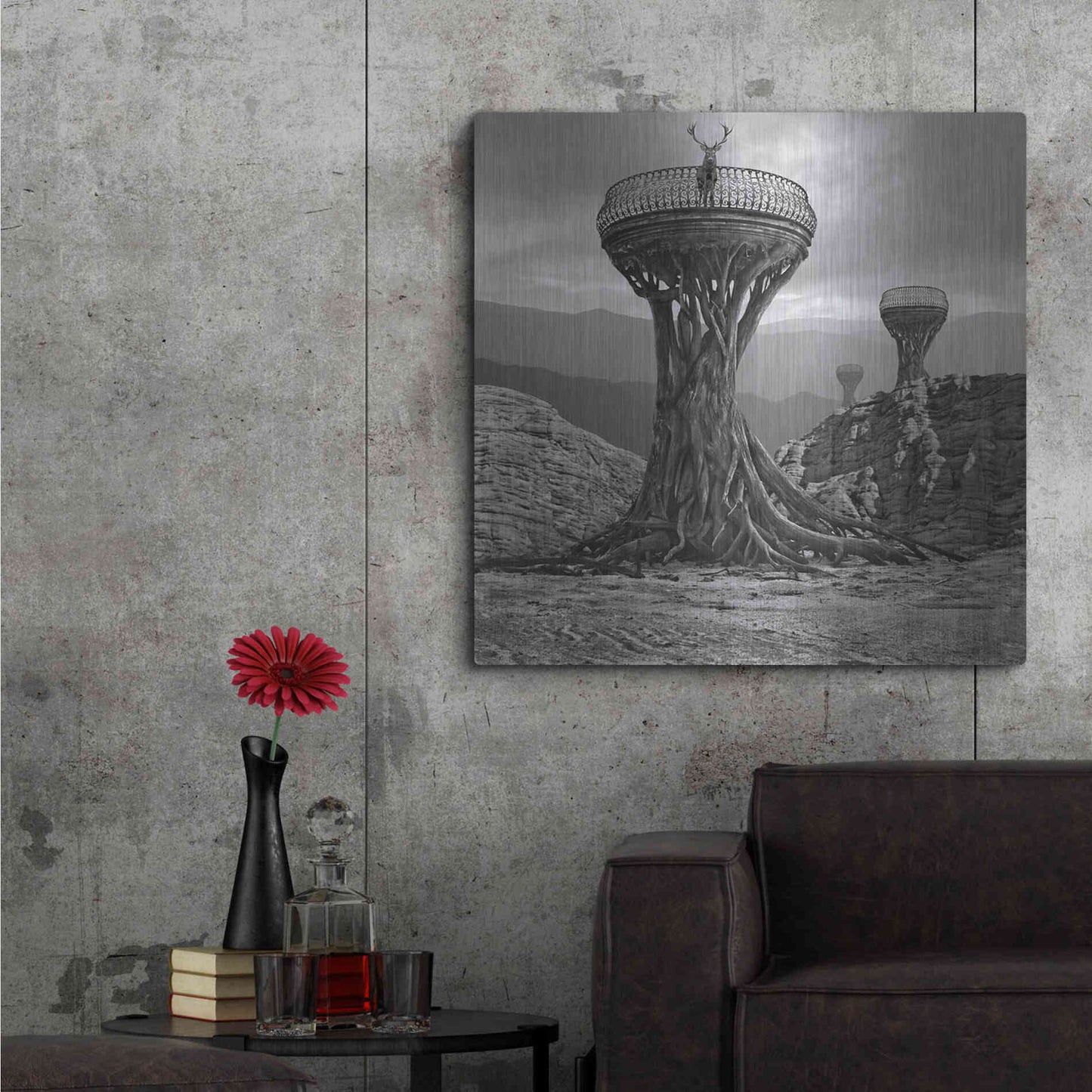 Luxe Metal Art 'Pulpit' by Dariusz Klimczak, Metal Wall Art,36x36