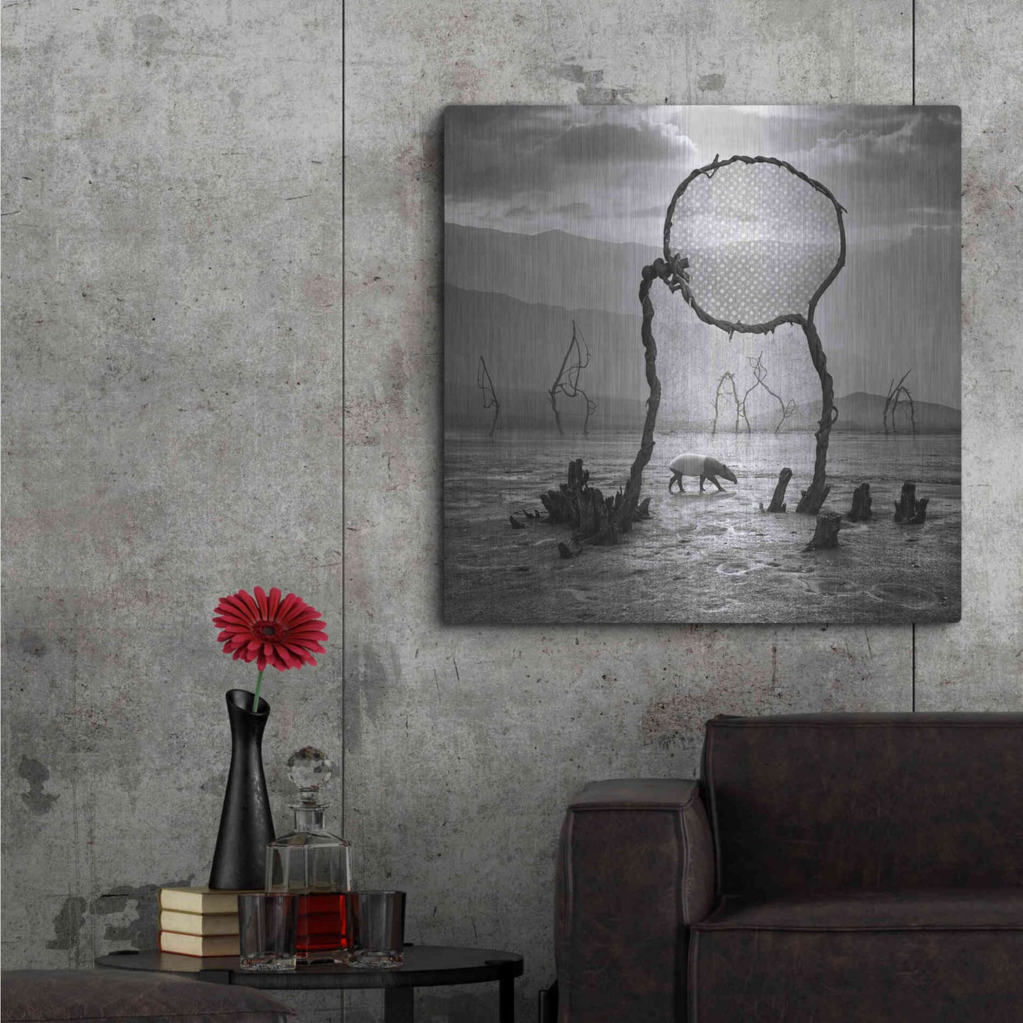 Luxe Metal Art 'Tapir' by Dariusz Klimczak, Metal Wall Art,36x36