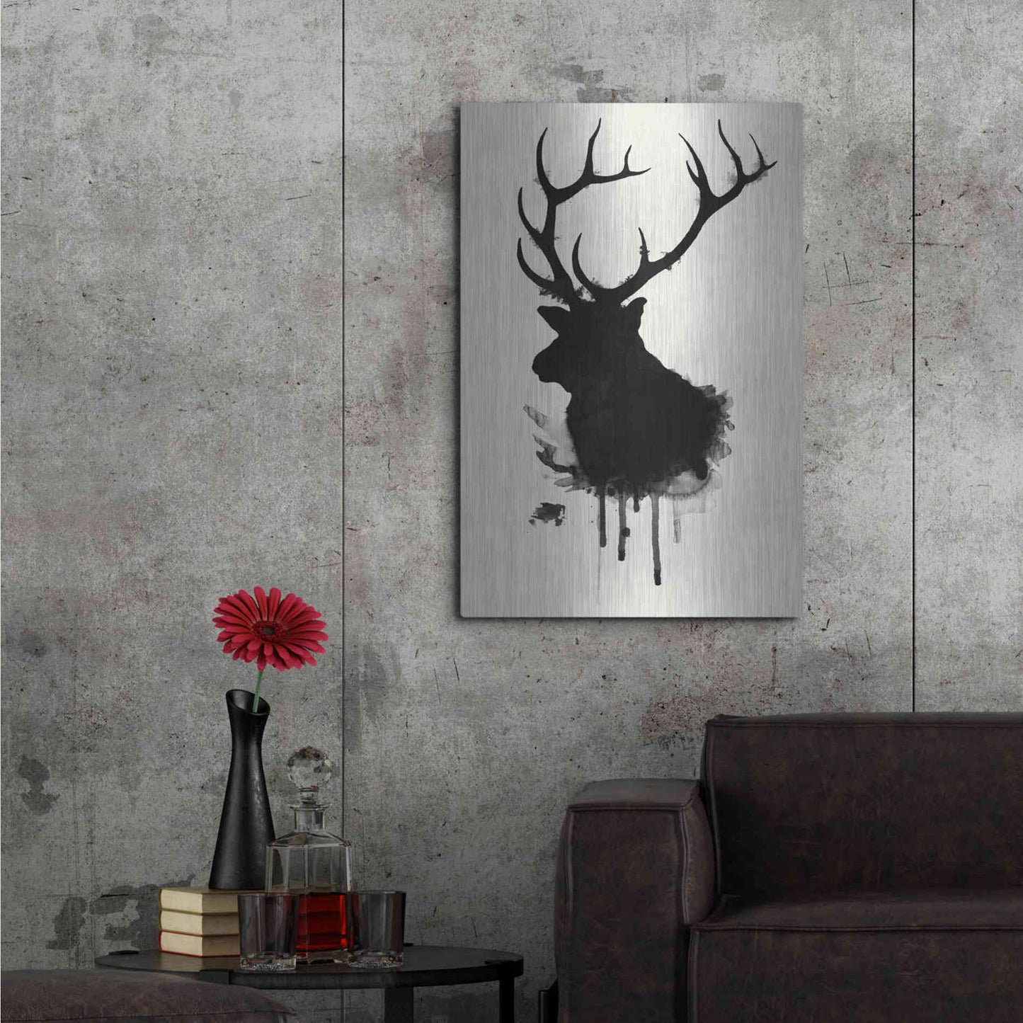 Luxe Metal Art 'Elk' by Nicklas Gustafsson, Metal Wall Art,24x36