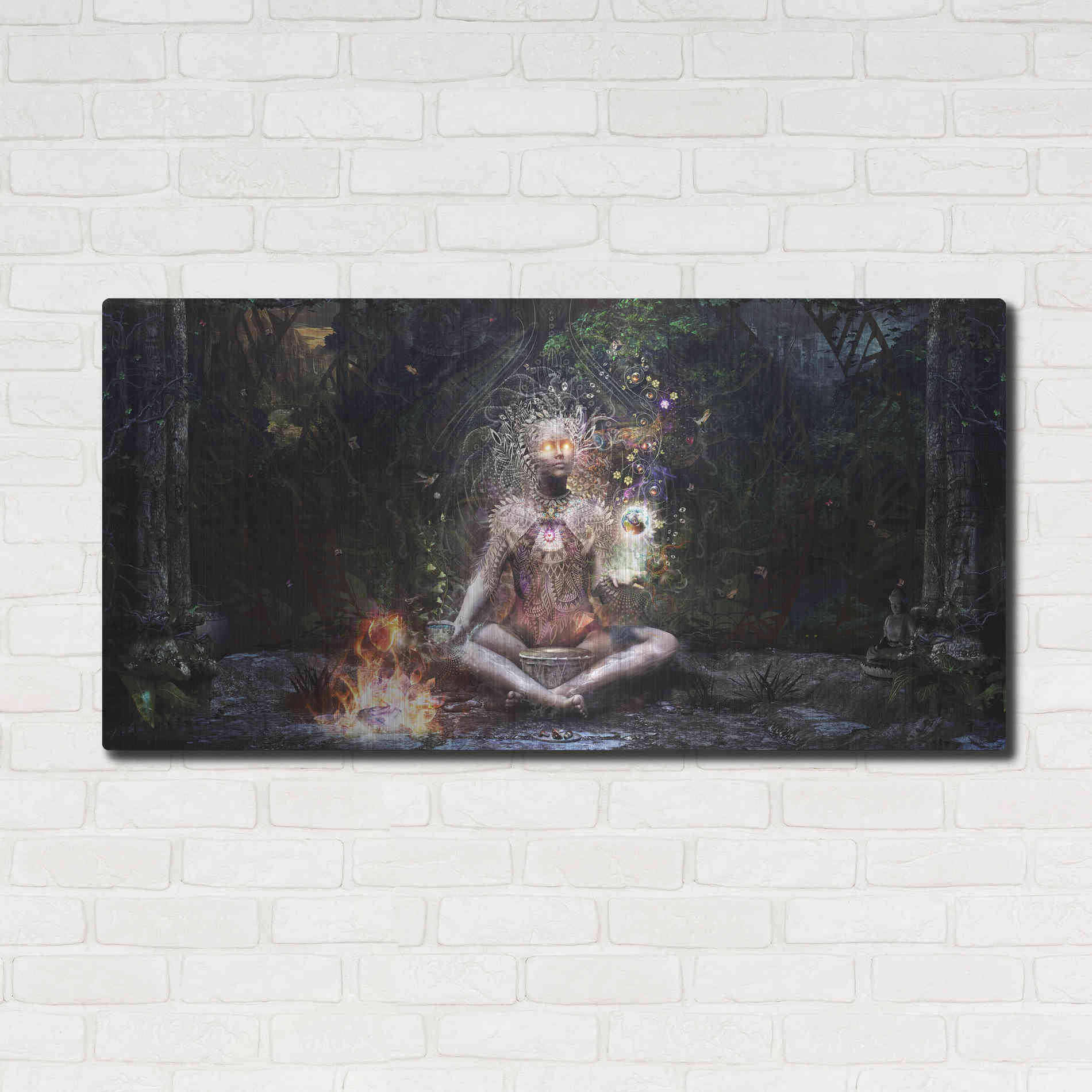 Luxe Metal Art 'Sacrament For The Sacred Dreamers' by Cameron Gray, Metal Wall Art,48x24