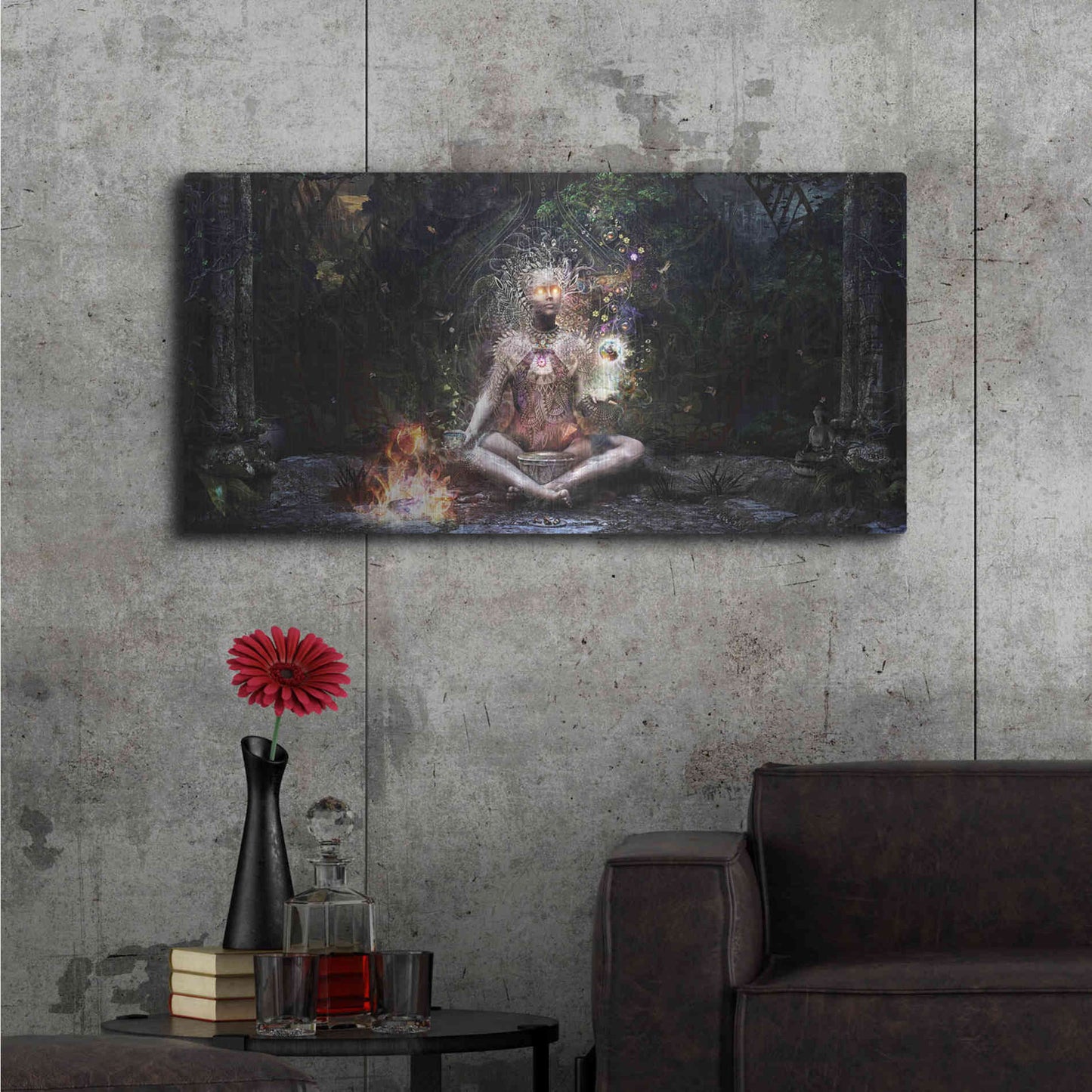 Luxe Metal Art 'Sacrament For The Sacred Dreamers' by Cameron Gray, Metal Wall Art,48x24