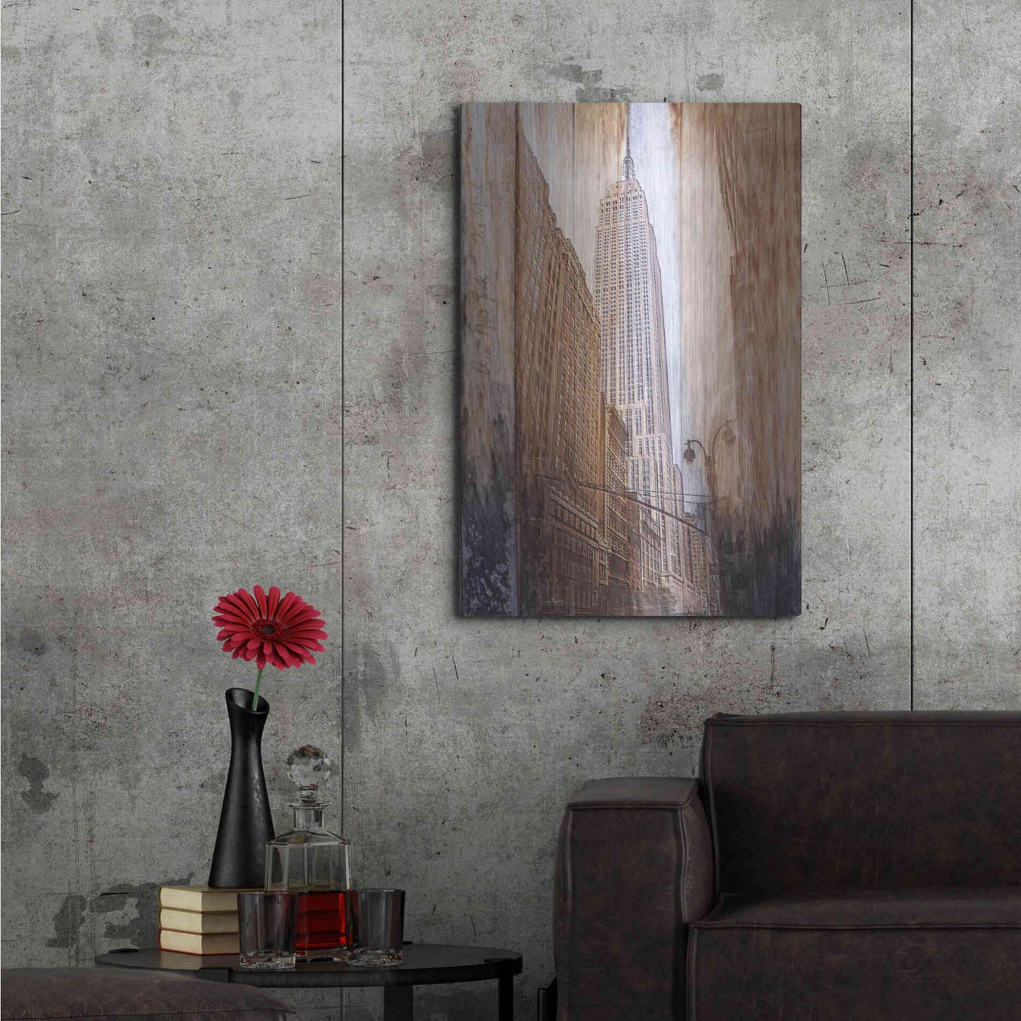 Luxe Metal Art 'Rustic ESB' by Karen Smith, Metal Wall Art,24x36