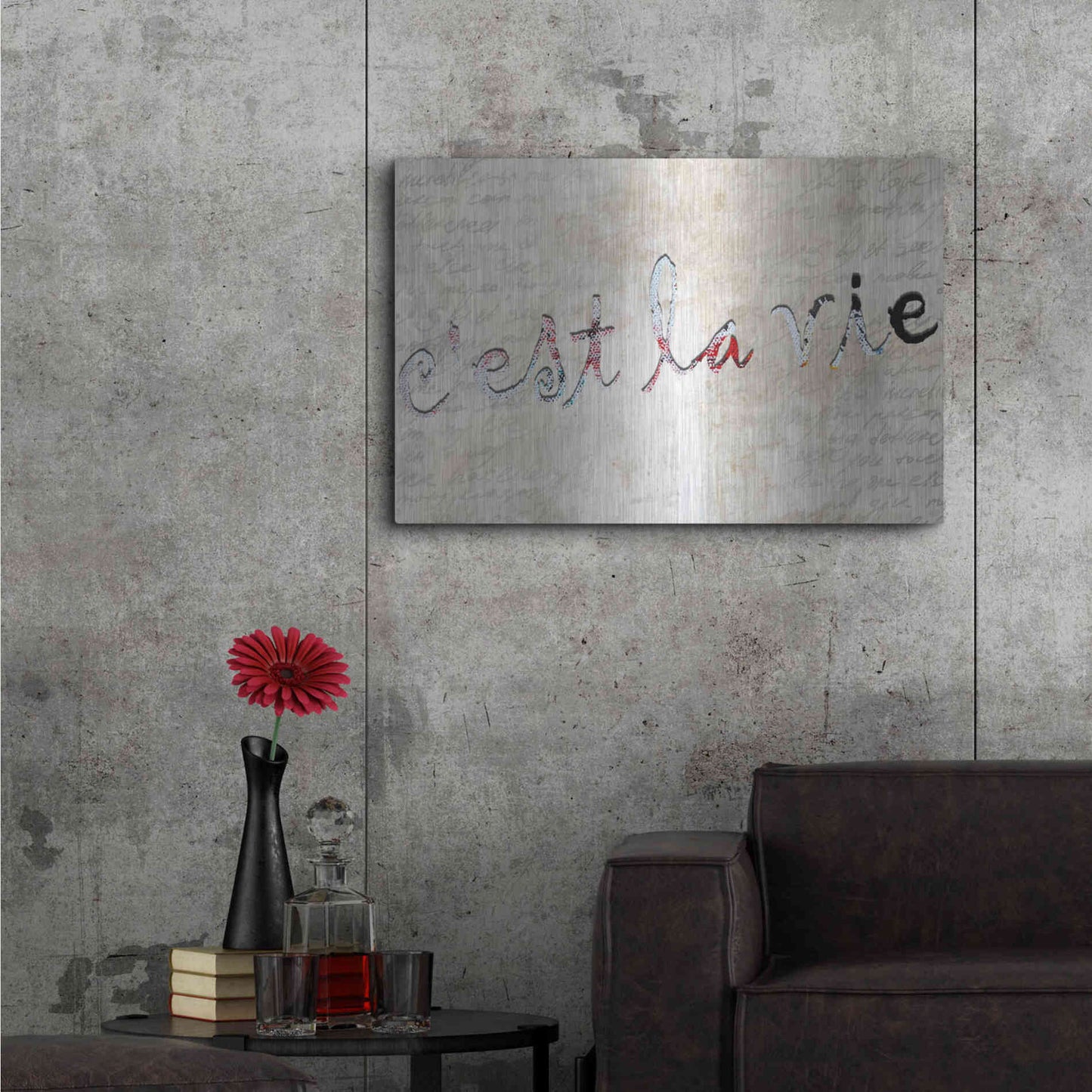 Luxe Metal Art 'C'est La Vie' by Karen Smith, Metal Wall Art,36x24