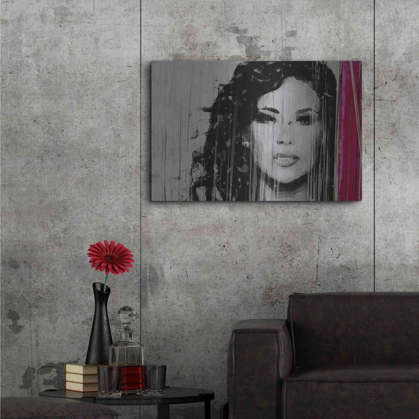 Luxe Metal Art 'Painted Lady' by Karen Smith, Metal Wall Art,36x24
