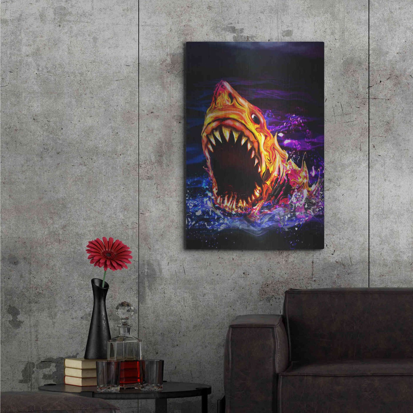 Luxe Metal Art 'Great White' by Michael StewArt, Metal Wall Art,24x36