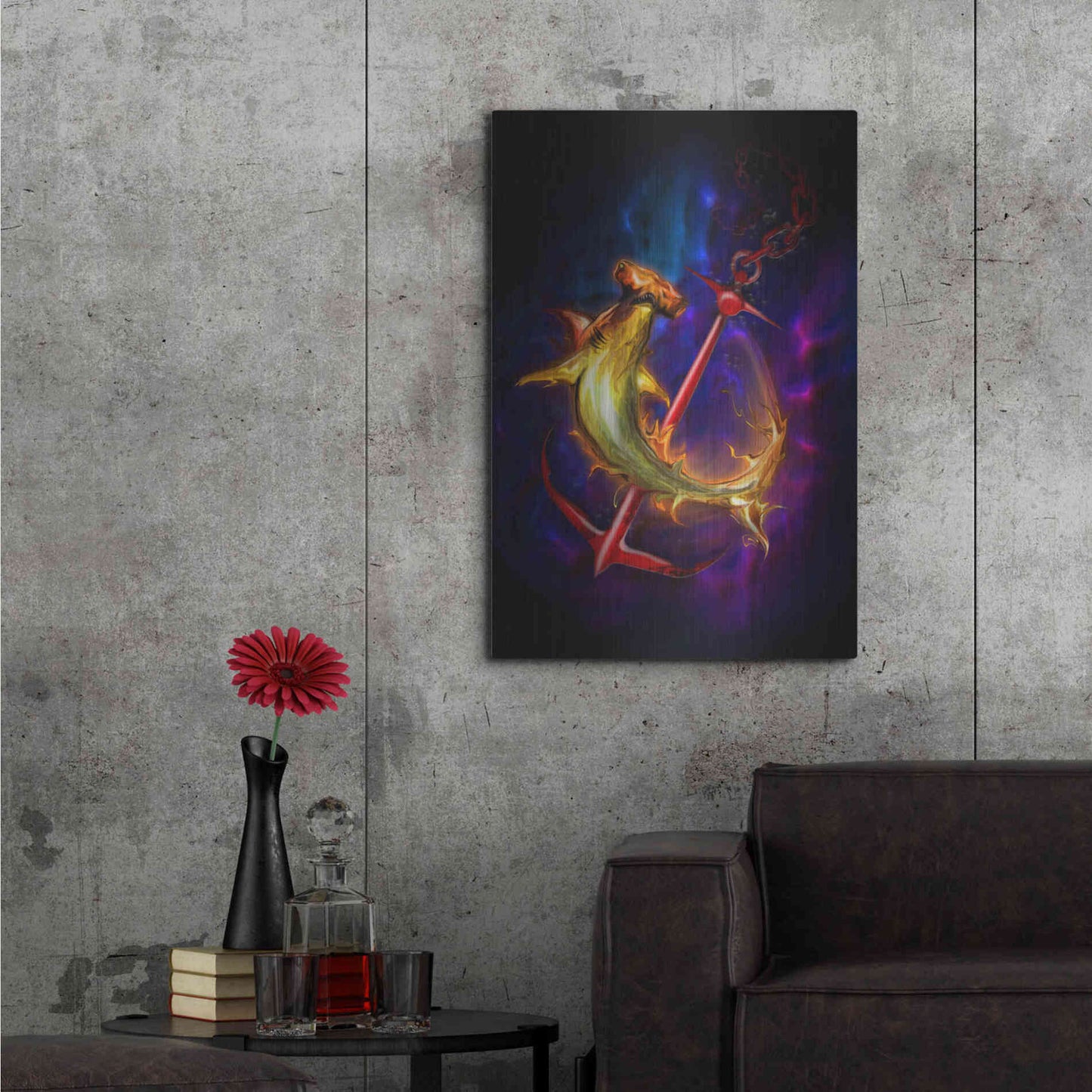 Luxe Metal Art 'Hammer Head' by Michael StewArt, Metal Wall Art,24x36