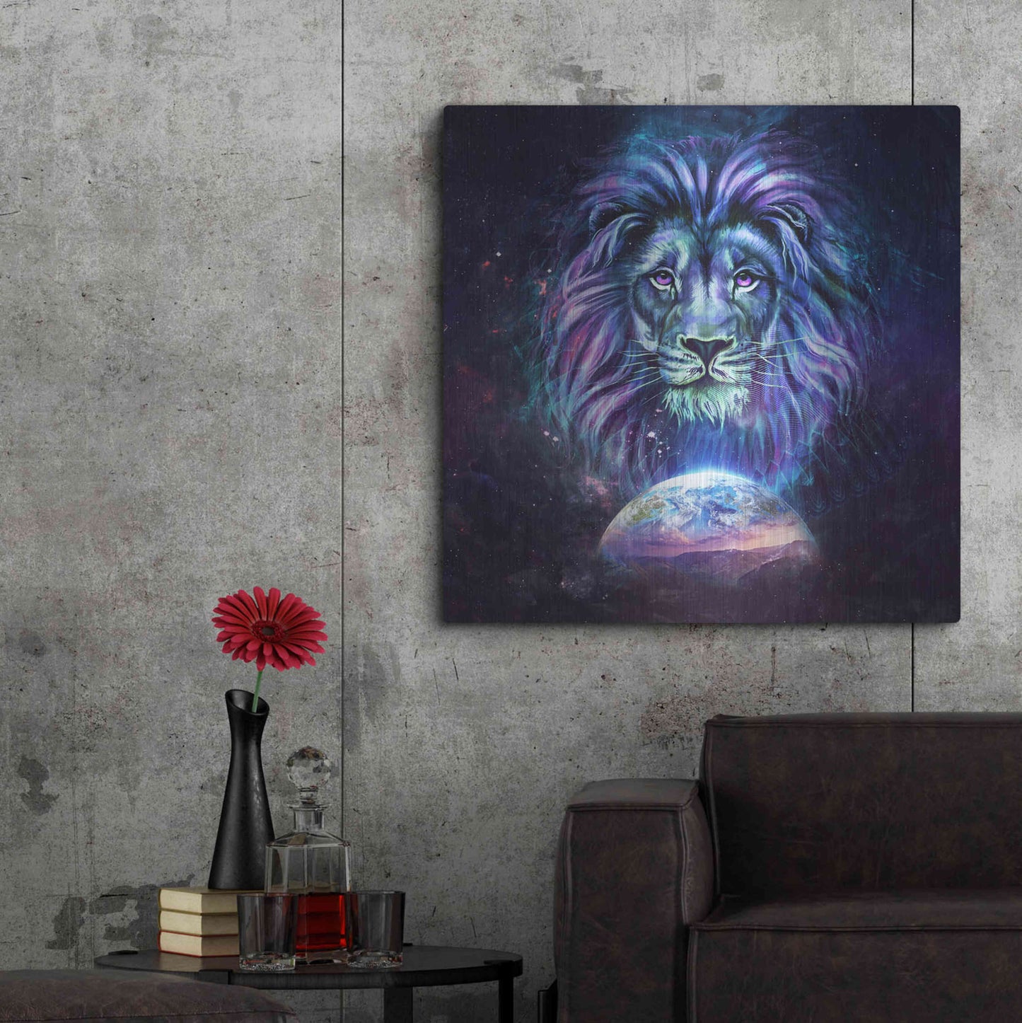 Luxe Metal Art 'Guardian' by Cameron Gray, Metal Wall Art,36x36