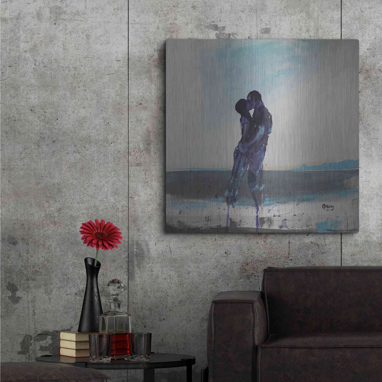 Luxe Metal Art 'Before Sunrise' by Oscar Alvarez Pardo, Metal Wall Art,36x36