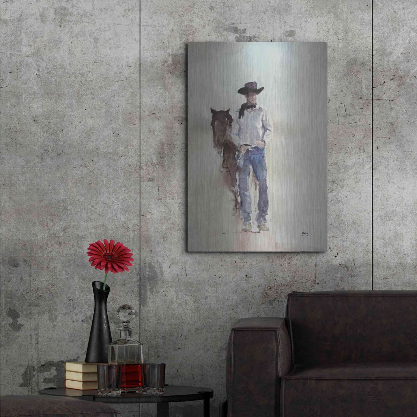 Luxe Metal Art 'Lucid' by Oscar Alvarez Pardo, Metal Wall Art,24x36