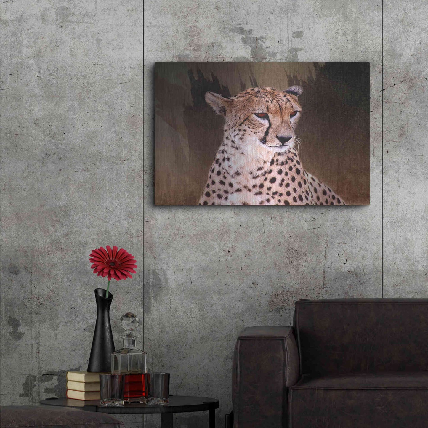 Luxe Metal Art 'Wildness Cheetah' by Karen Smith, Metal Wall Art,36x24