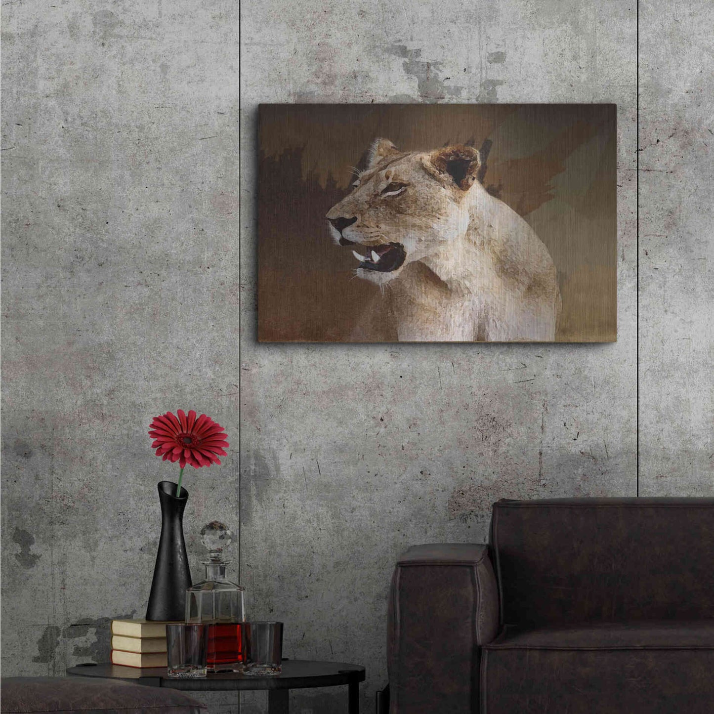 Luxe Metal Art 'Wildness Lioness' by Karen Smith, Metal Wall Art,36x24