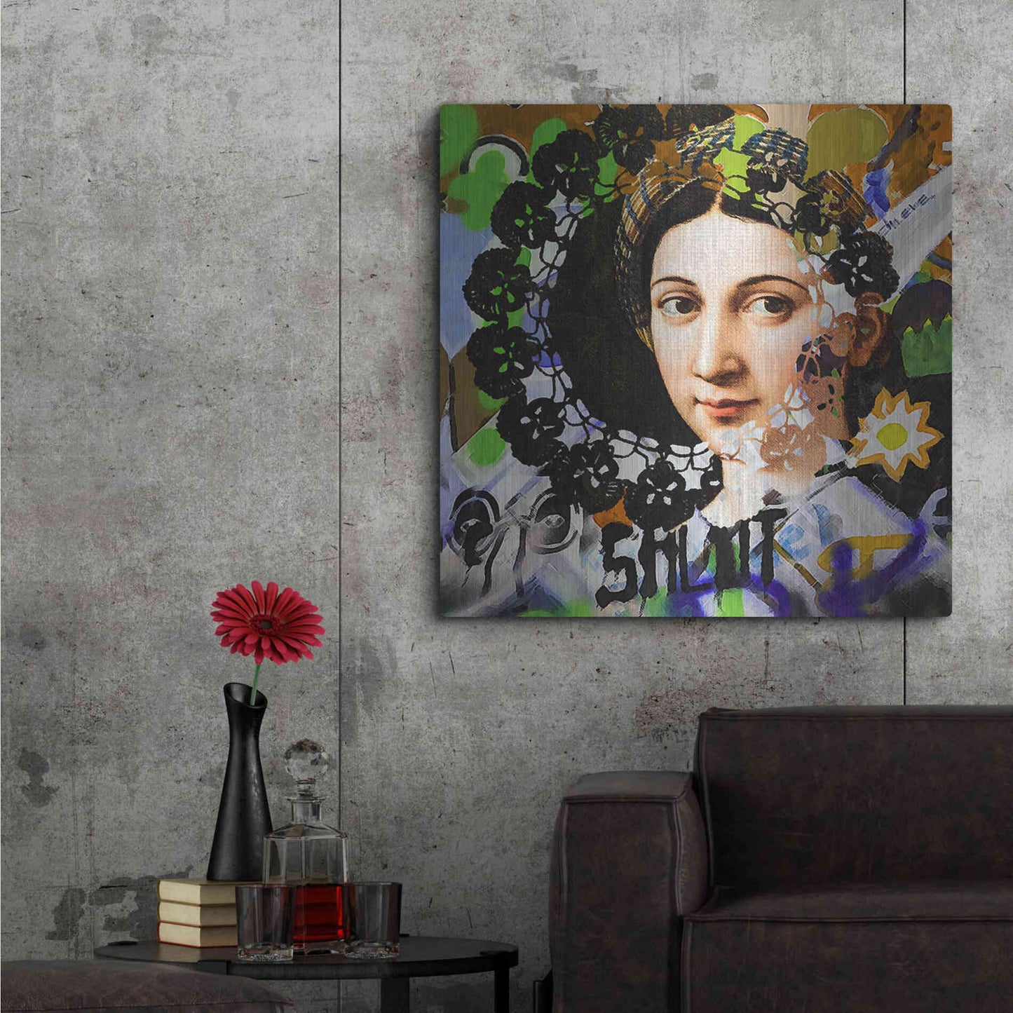 Luxe Metal Art 'Classic Graffiti 3' by Karen Smith, Metal Wall Art,36x36