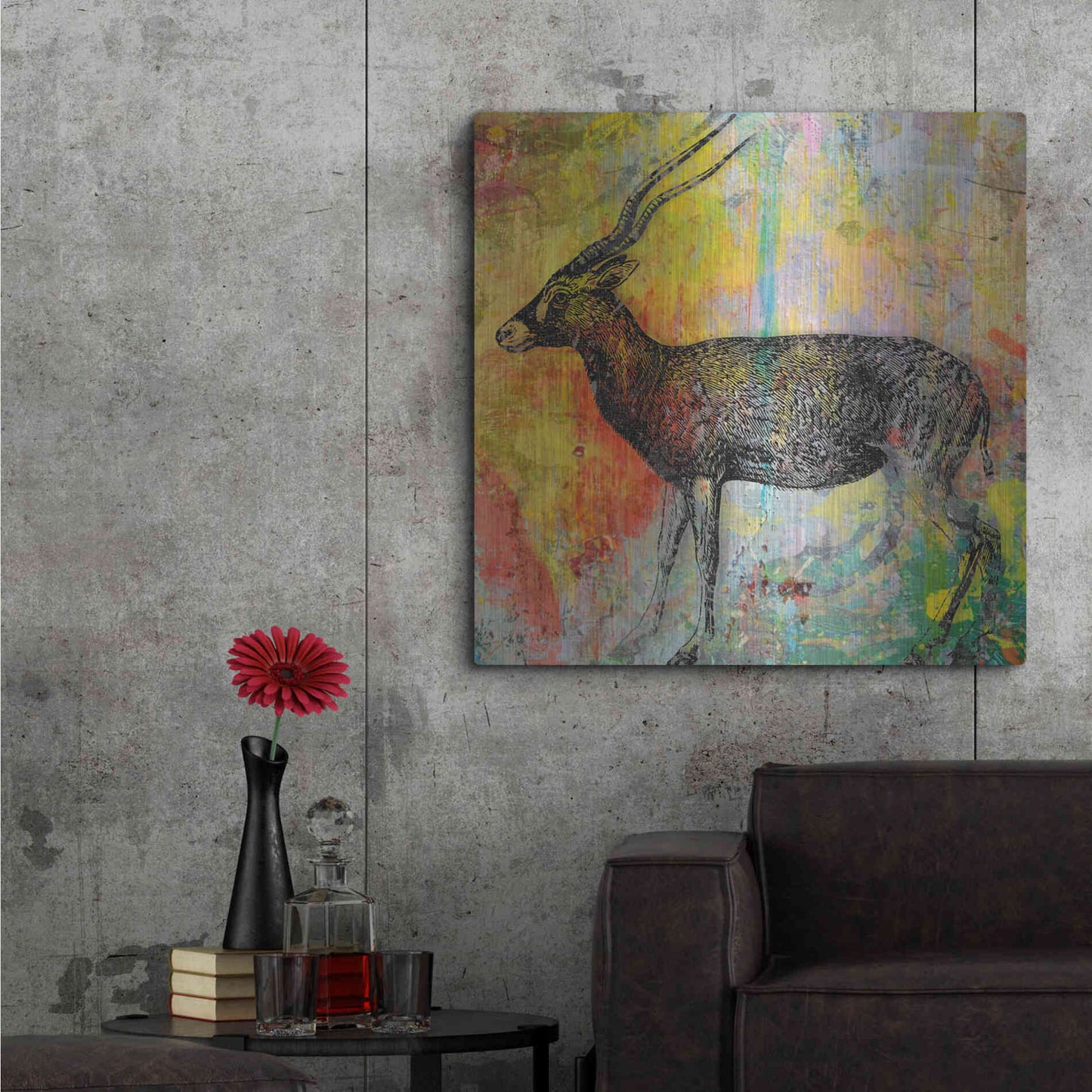 Luxe Metal Art 'Arty Beast 2' by Karen Smith, Metal Wall Art,36x36