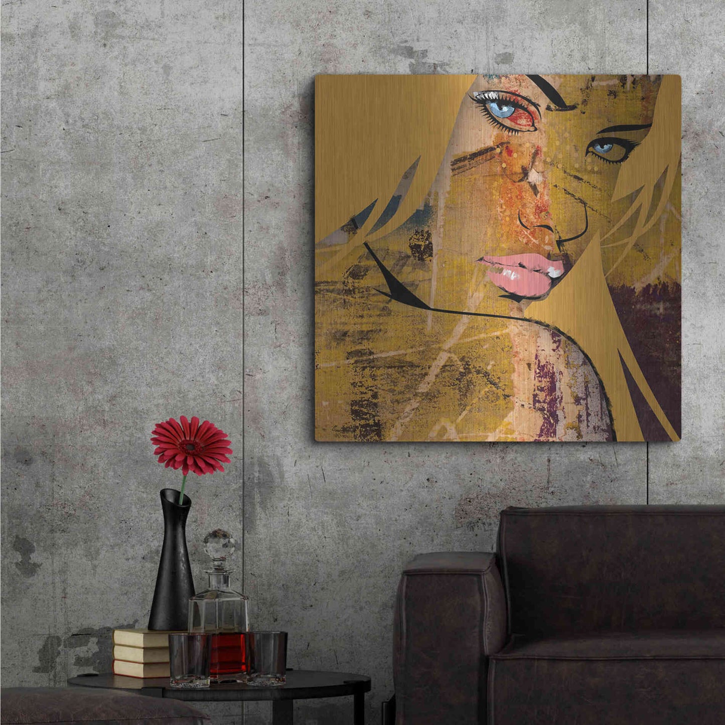 Luxe Metal Art 'Sultry' by Karen Smith, Metal Wall Art,36x36