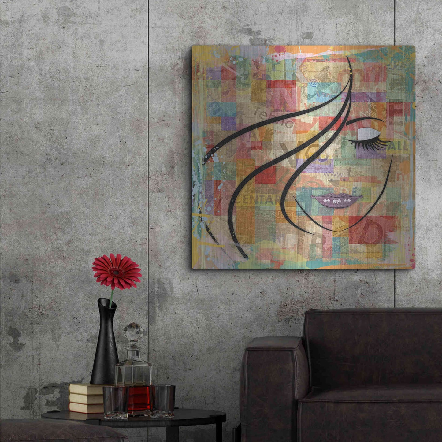 Luxe Metal Art 'Billboard 1' by Karen Smith, Metal Wall Art,36x36